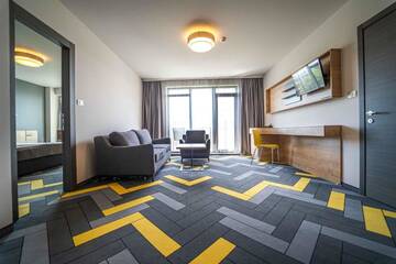 Фото номера Family Room with Balcony (2 Adults + 2 Children) - Free Minibar &amp;amp; Parking Отель HVD Club Bor - 24 Hours Ultra All Inclusive г. Солнечный Берег 4